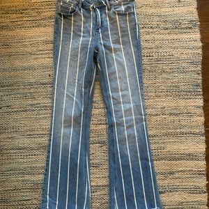 Striped Ankle Jeans